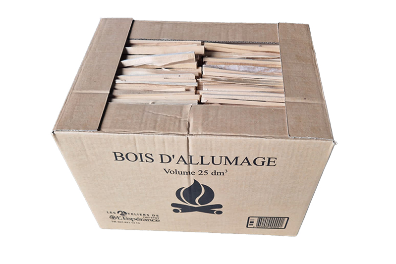 Carton bois d'allumage